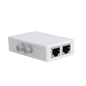 2-Way RJ45 Ethernet Push Button Mini Switch Box Plug and for Play Durabl - Picture 1 of 8
