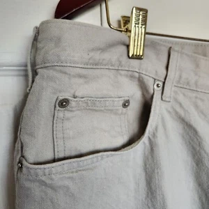Vintage Made in USA J Crew Tan Button Fly Jeans 38x32 Men's Pants 100% Cotton - Picture 1 of 15