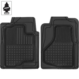 Heavy Duty Car Truck Floor Mats 2PC Rubber Semi Custom Black For Ford - Picture 1 of 8