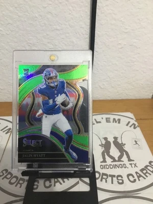 2023 SELECT NEON GREEN DIE CUT PRIZM JALIN HYATT……/499! - Image 1 of 3