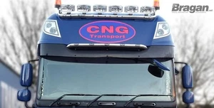 Barra visiera + LED + luci su per adattarsi Kenworth K370 pre 2014 acciaio inox styling - Foto 1 di 7