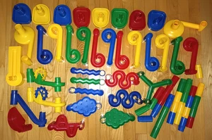 DISCOVERY TOYS MARBLEWORKS MARBLE RUN SET BIG LOT OF 65 PC - Picture 1 of 6