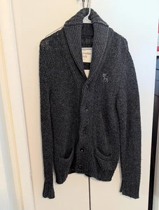 Cárdigan Suéter Cuello Chal Abercrombie Fitch De Colección Para Hombres Talla XL Gris Grueso - Imagen 1 de 10