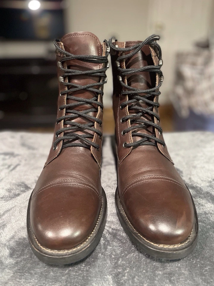 Kenneth Cole, кожаные коричневые ботинки, нежное использование, размер говорит 8,5, но подходит как 9D - Изображение 1 из 4