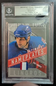 2003-04 BAP Ultimate Memorabilia Eric Lindros Nameplates 3 color (19/40) - Picture 1 of 2