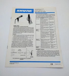 Guía del usuario Shure SM57, vintage 1997 - Imagen 1 de 7