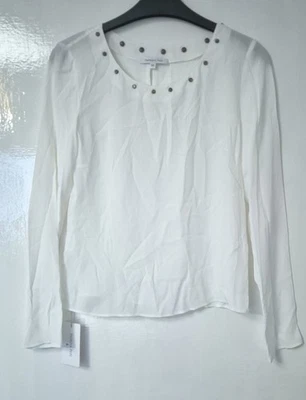 Patrizia Pepe cream Long Sleeve top Size 38 UK 6 lightweight new - Image 1 of 4