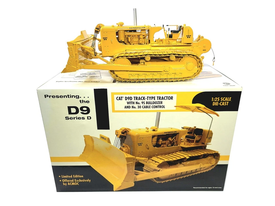 Caterpillar D9 Series D with Hyster D9A Winch First Gear 1:25 Scale #49-3060 New - Image 1 of 4