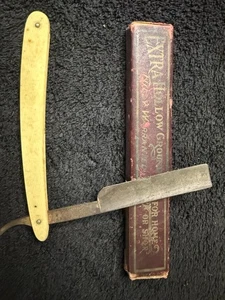 Maquinilla de afeitar recta vintage tierra extra hueca con caja original - para hogar o tienda - Imagen 1 de 3