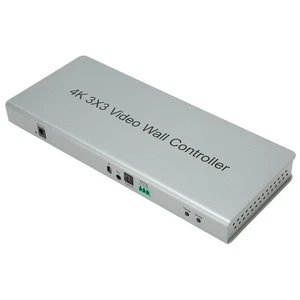 UK Plug 3x3 Video Wall Controller HD 4K 1080P At 60Hz Metal Shell HD Multime NEW - Zdjęcie 1 z 12