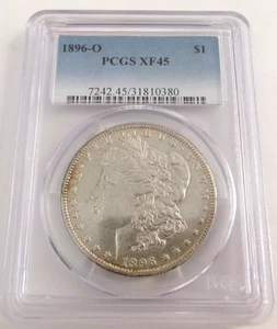 1896 O Morgan Silver Dollar PCGS XF 45 - Picture 1 of 3
