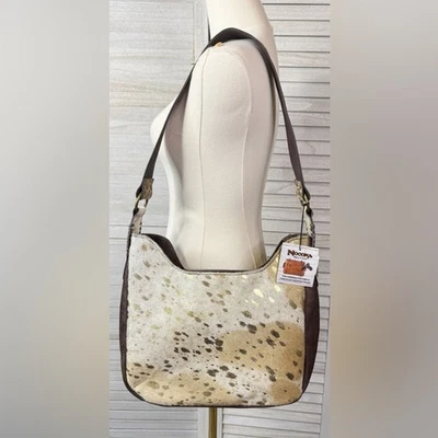Bolso de hombro para mujer Nocona marrón y dorado moteado. Aspen. Nuevo con etiquetas. Western. Boho Foto 1 de 4