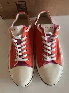 MARNI Canvas Orange/Pink Sneakers Size 37 (US 6.5)made in Italy EUC! $410 Retail - Picture 1 of 7