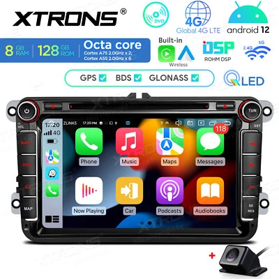 CAM+4G LTE Android 14 8-Core CarPlay GPS Stereo DVD Radio Navi For VW Jetta Seat - Image 1 of 4