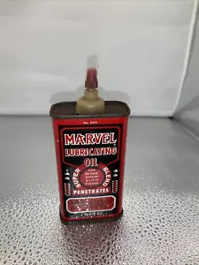 Vintage Marvel 4 oz. Oil Tin Advertising - Picture 1 of 5