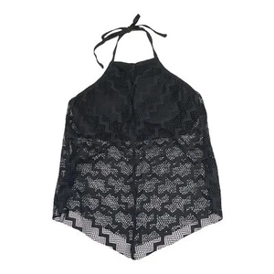 Kona Sol Womens Black See-Thru Tankini Swim Top Size Medium 8/10 New - Picture 1 of 7