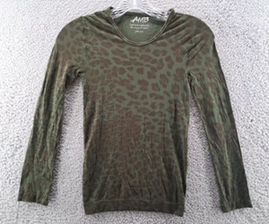 Camicia da ballo AMB Designs seconda pelle donna taglia unica verde stampa animalier USA - Foto 1 di 10