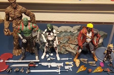 Marvel Select Diamond Guardians of the Galaxy 100% Complete 5 Action Figure Set! Cover