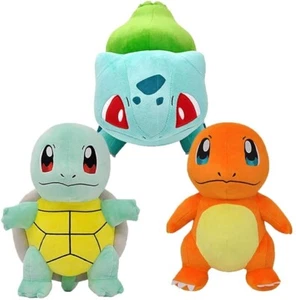 3 PCS High quality Plushes Charmander, Squirtle & Bulbasaur 8" FREE USA SHIPPING - Picture 1 of 4