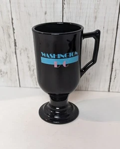 Vintage Miami Vice Style Washington DC Footed Irish Coffee Mug Retro 80s - Picture 1 of 5