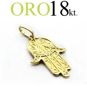LUCKY CHARM pendant hand amulet of FATIMA men woman 18kt gold. 750/1000 - Picture 1 of 8