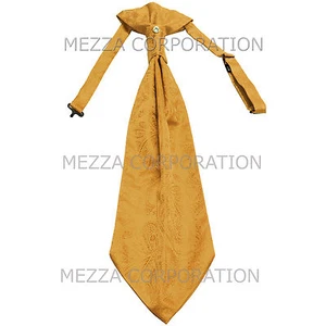 Neue Vesuvio Napoli Herren Polyester Ascot Krawatte Krawatte Paisley Party Abschlussball Gold - Bild 1 von 1