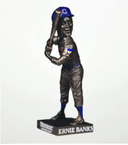 Ernie Banks Chicago Cubs Bobblehead Statue SGA 7/19/23 Giveaway NEW IN BOX Cover