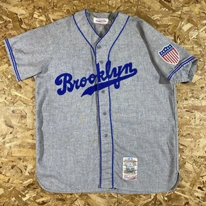 VTG 90s Mitchell & Ness Brooklyn Dodgers Duke Snider Made In USA Jersey XL - Picture 1 of 5