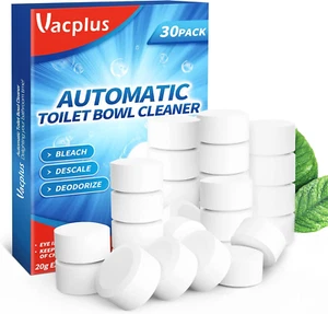 Toilet Bowl Cleaner Tablets 30 PACK, Automatic Toilet Bowl Cleaners with Bleach - Picture 1 of 12