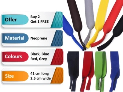 ENGINESS Glasses Lanyard Neck Cord Sunglasses Chain Strap Sports Neoprene Swimming Gym