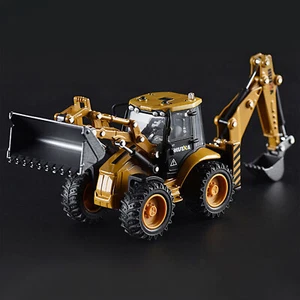 1:50 Backhoe Loader Excavator Toy Diecast Metal Construction Truck Toys for BocZ - Picture 1 of 10
