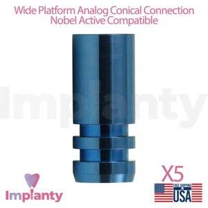 5x Accesorio Dental Analógico Plataforma Amplia Compatible Nobel Active Odontología Cónica - Imagen 1 de 4