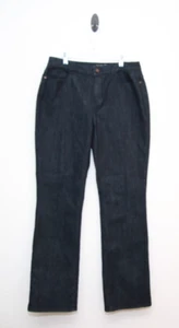 Jeans Coldwater Creek taglia 10 vestibilità naturale denim scuro mini bootcut gamba blu - Foto 1 di 15