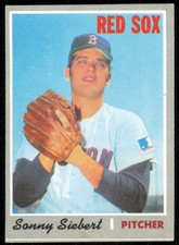 1970 TOPPS SONNY SIEBERT BOSTON RED SOX #597 EXMT-NM