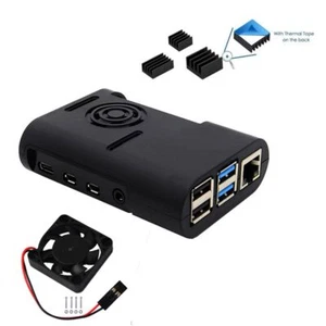 for Raspberry Pi 4 Model B, Pi 4B, Pi 4 with Cooling Fan Cover Shell Case - Bild 1 von 10