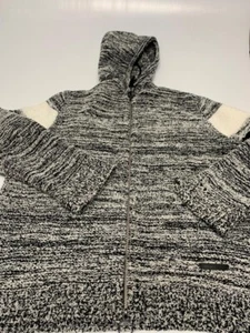 Armani Exchange Hoodie Full Zip Quilted Black M Men's A63 - Picture 1 of 8