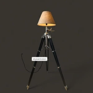 Nautical Spotlight Tripod Floor Lamp: Vintage Royal Master Replica - Home Décor - Picture 1 of 5