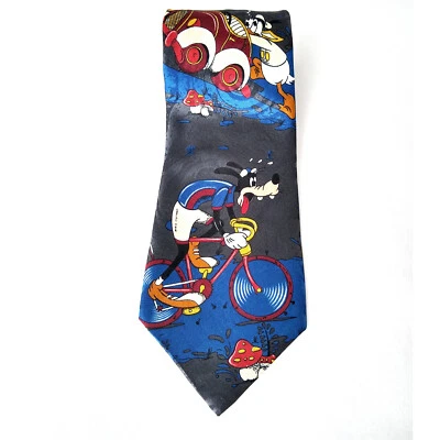 New Disney Mickey Unlimited Tie: Novelty Goofy Donald Duck Poly 4" 58L  90s Y2K - Imagem 1 de 4