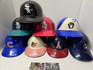MLB Plastic Batting Helmets Lot 8, Laich/Rawlings Baseball Hats Full Size - Picture 1 of 13