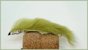 Olive Snake Zonker Trout Flies size 10, Rear Hook, choose amount - Picture 1 of 1