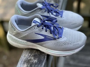 Brooks Womens Adrenaline GTS 22 1203531B035 Gray Running Shoes Sneakers Size 9 - Picture 1 of 12