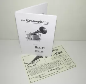 Berliner Victor Gramophone Phonograph Instruction Manual + Advertisements - Picture 1 of 8