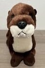 Aurora World Brown River Otter Plush Stuffed Animal beanie Soft Toy 11 Inches