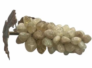 Vintage Carved Agate Stone Copper Bunch Cluster Of Grapes Heavy - Picture 1 of 3