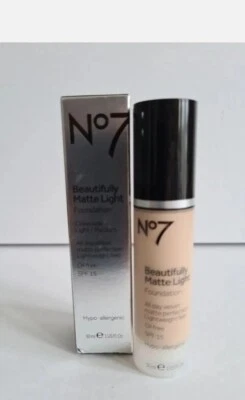 Boots No7 CALICO Beautifully Matte Light Foundation 30ml BNIB Rare FAST P&P - Image 1 of 4