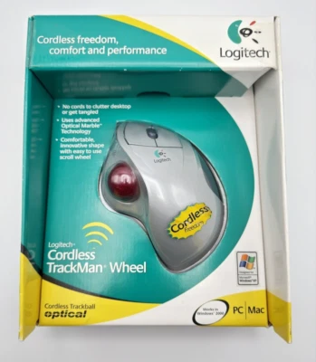 Logitech Inalámbrico TrackMan Rueda Trackball PC Mac Nuevo Mouse para Computadora Foto 1 de 4