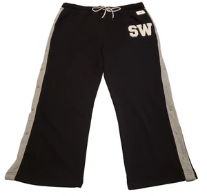 Star Wars Disney Sweatpants Mens 2XL Black Side Snap Drawstring Pockets New - Picture 1 of 15