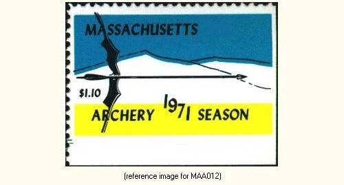 D2K Massachusetts Archery Stamp 1971 $1.10 - Image 1 of 1