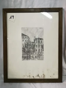 DIPINTO CHINA PAESAGGIO CITTADINO ALFRED RITMASTER 1977 QUADRO CORNICE IN LEGNO - Foto 1 di 7
