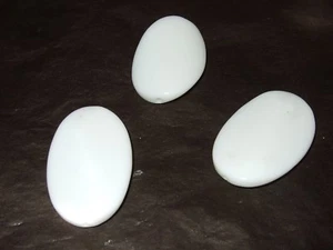 - Hartsteine gelocht - oval - WEISSER ACHAT - Bild 1 von 1